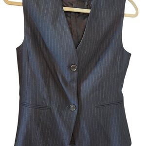 NWT Zara Navy Pinstripe Women's Vest Medium